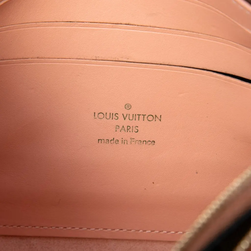 Louis Vuitton Damier Ebene Pochette Double Zip Brown Canvas Very good - Box View