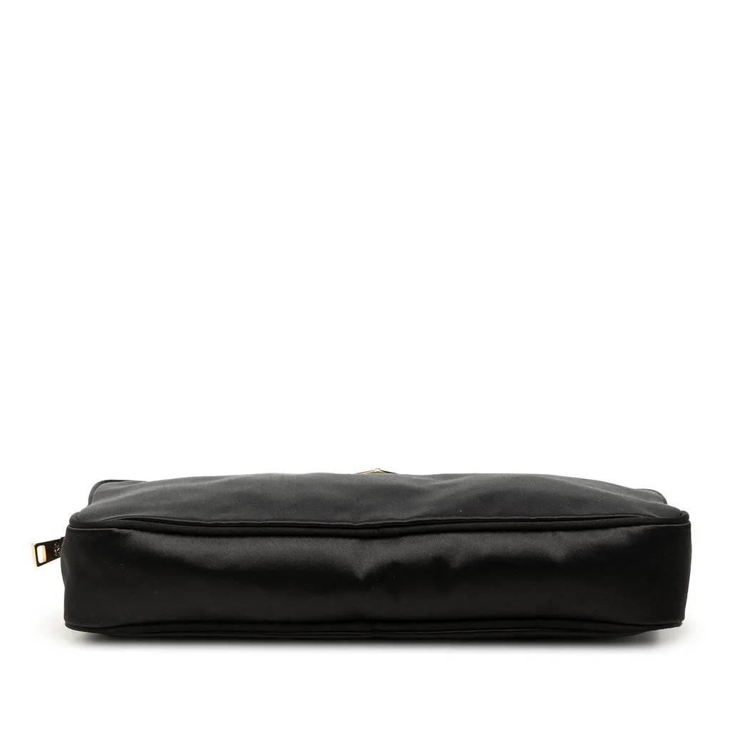 Prada Satin Multi Zip Pouch Black Very good - Inside View