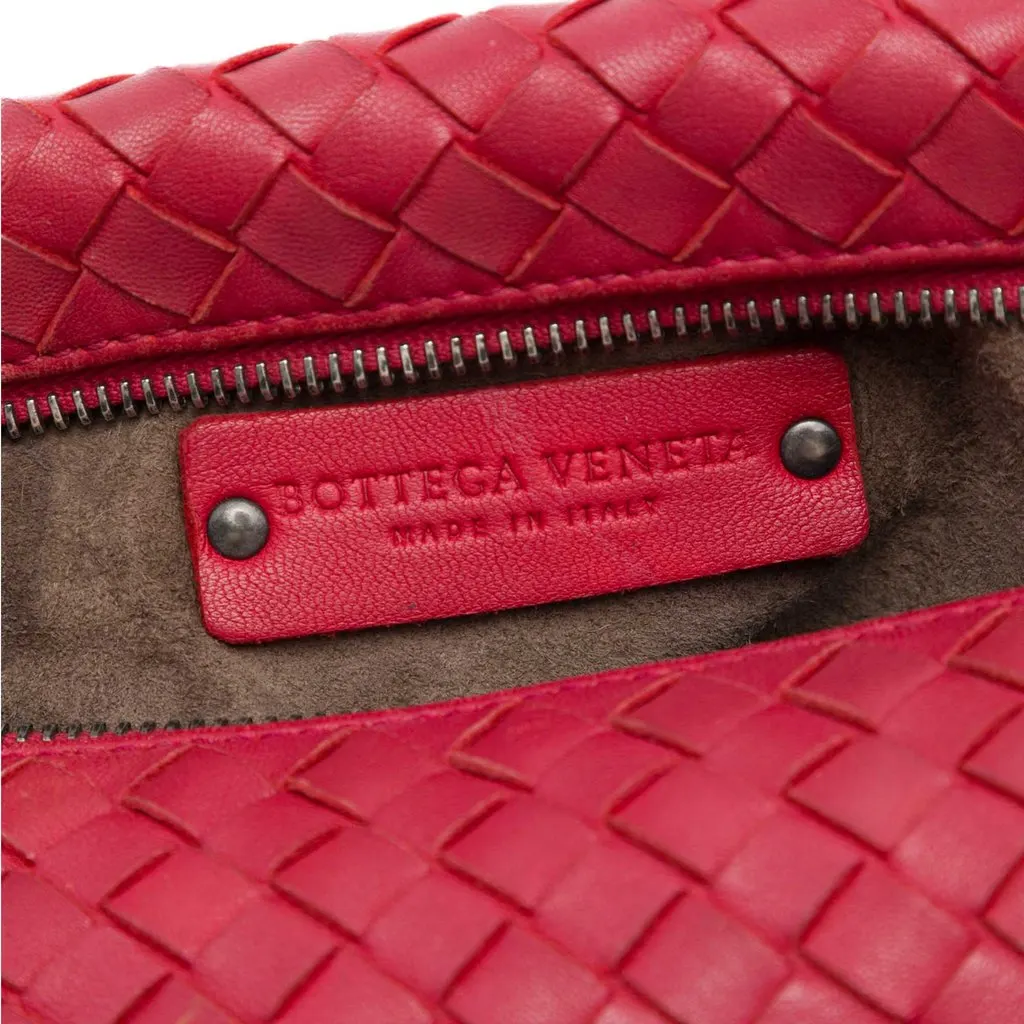 Bottega Veneta Nappa Intrecciato Shoulder Bag Red Leather Very good - Box View