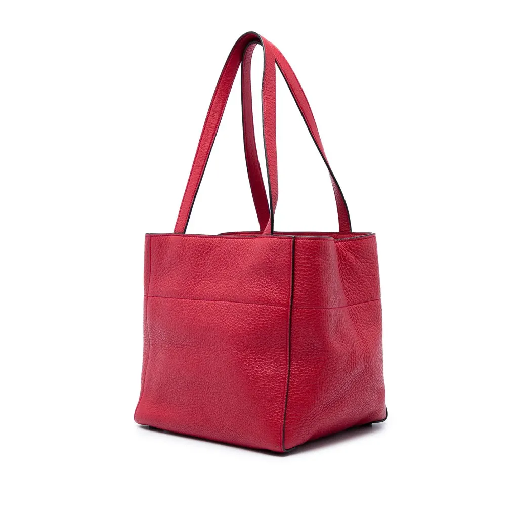 Prada Vitello Daino Tote Red Leather Very good - Back View
