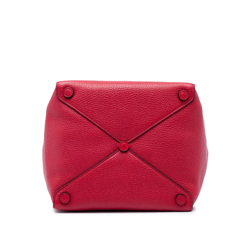 Prada Vitello Daino Tote Red Leather Very good - Inside View