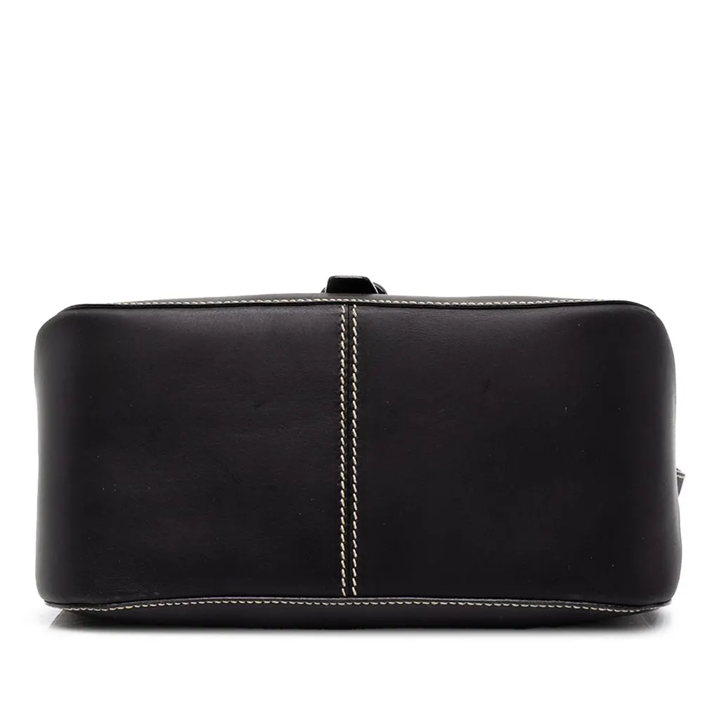 Prada Calfskin Buckle Messenger Bag Black Leather Very good - Inside View