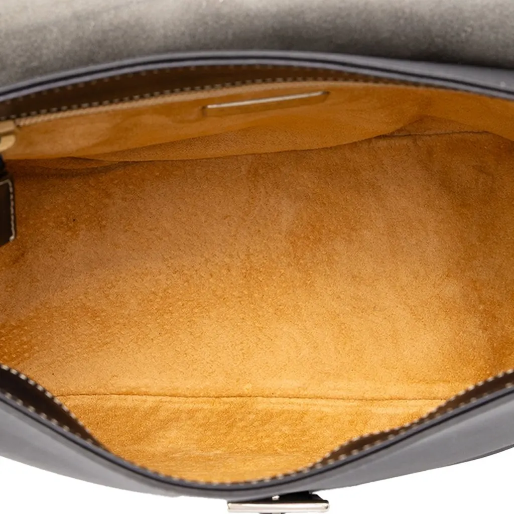 Prada Calfskin Buckle Messenger Bag Black Leather Very good - Model View