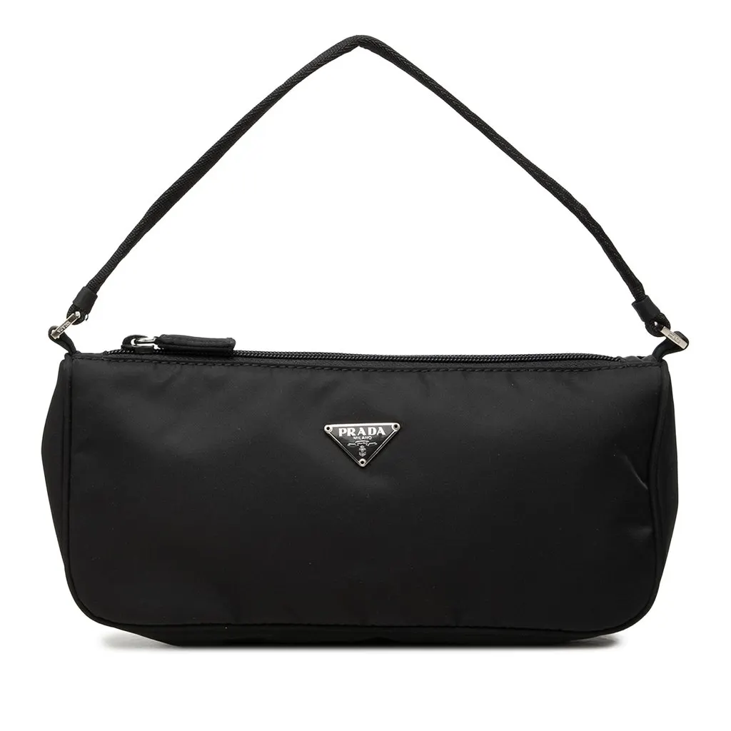 Prada Tessuto Pochette Black Polyamide Very good - Front View