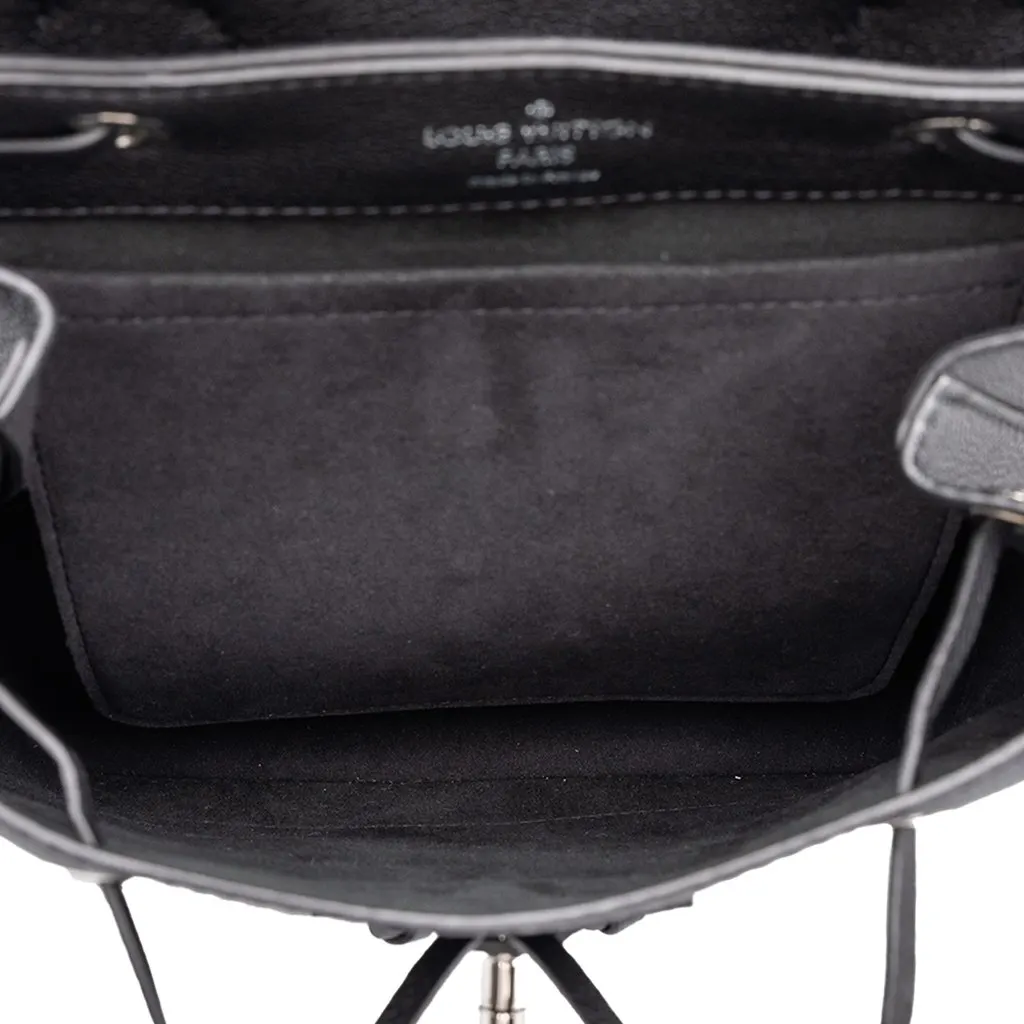 Louis Vuitton Taurillon Lockme Backpack Black Leather Good - Model View