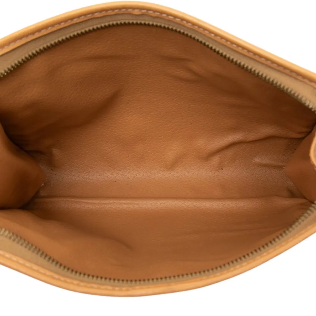 Celine Macadam Coated Canvas Clutch Beige Canvas Very good - Model View