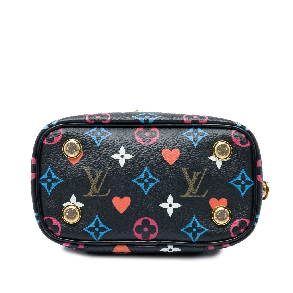 Louis Vuitton Monogram Game On Vanity Case PM Black Very good - Inside View