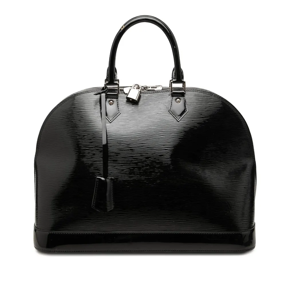 Louis Vuitton Electric Epi Alma GM Black Leather Good - Front View