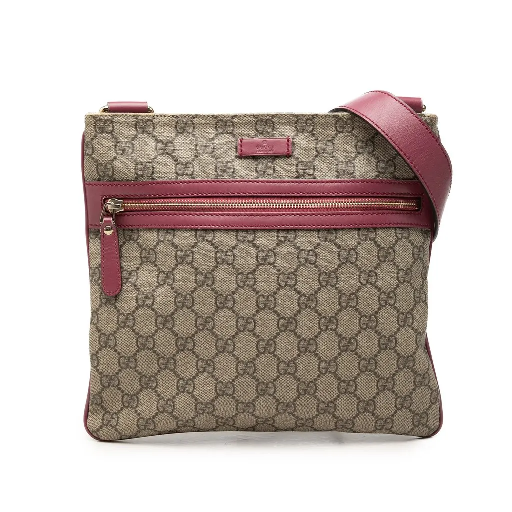 Gucci GG Supreme Crossbody Beige Canvas Good - Front View