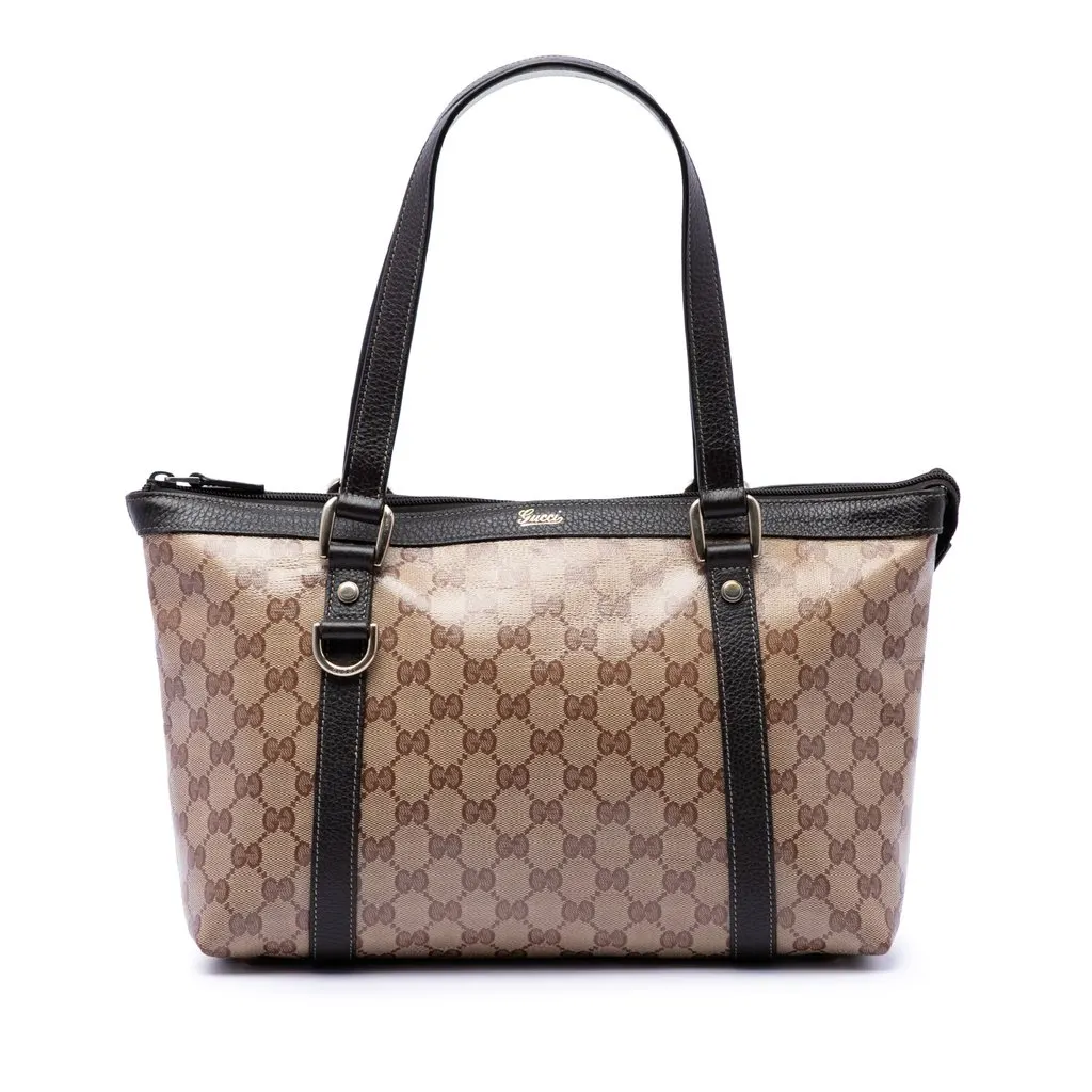 Gucci GG Crystal Abbey D Ring Tote Beige Very good - Front View