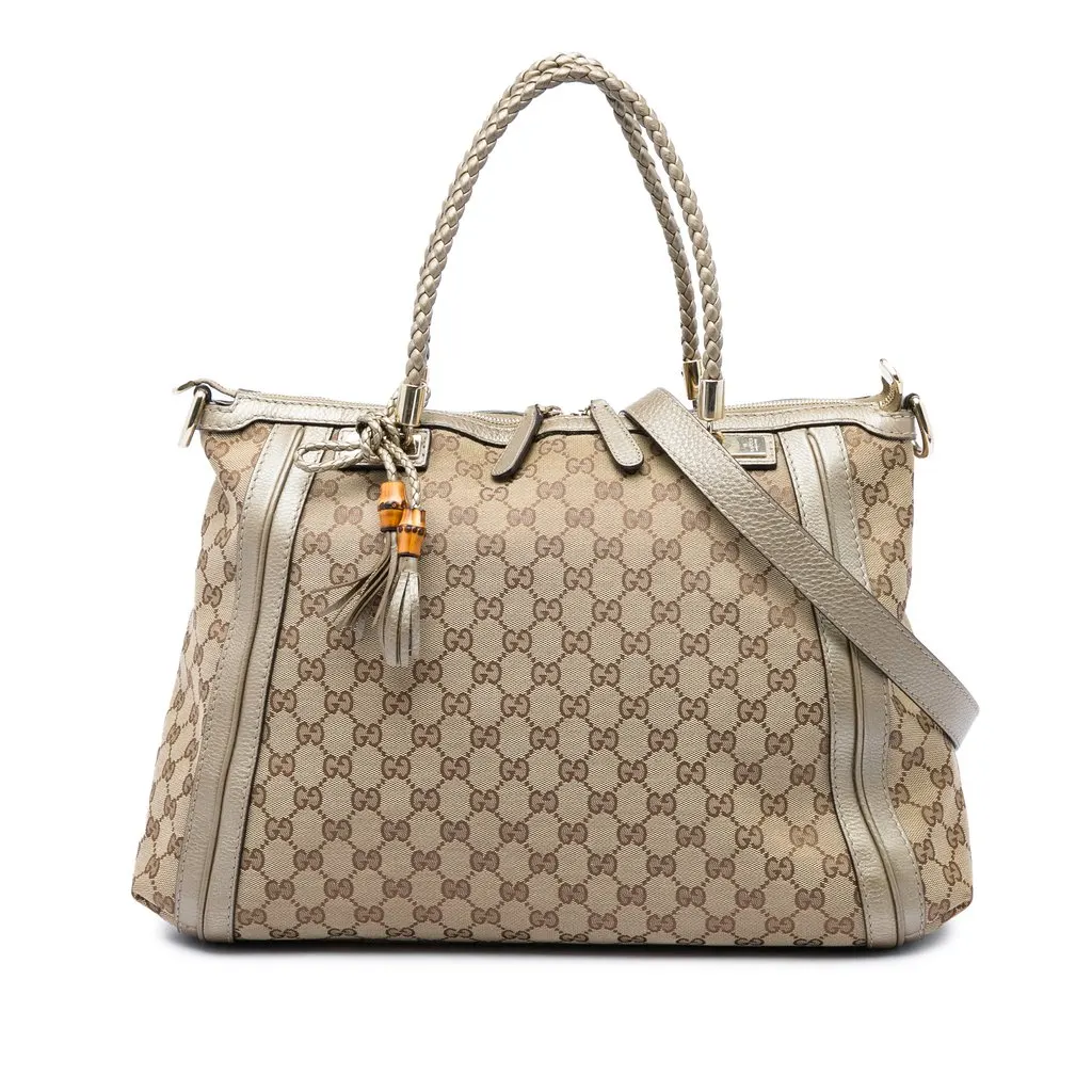 Gucci GG Canvas Bella Satchel Beige Very good - Front View