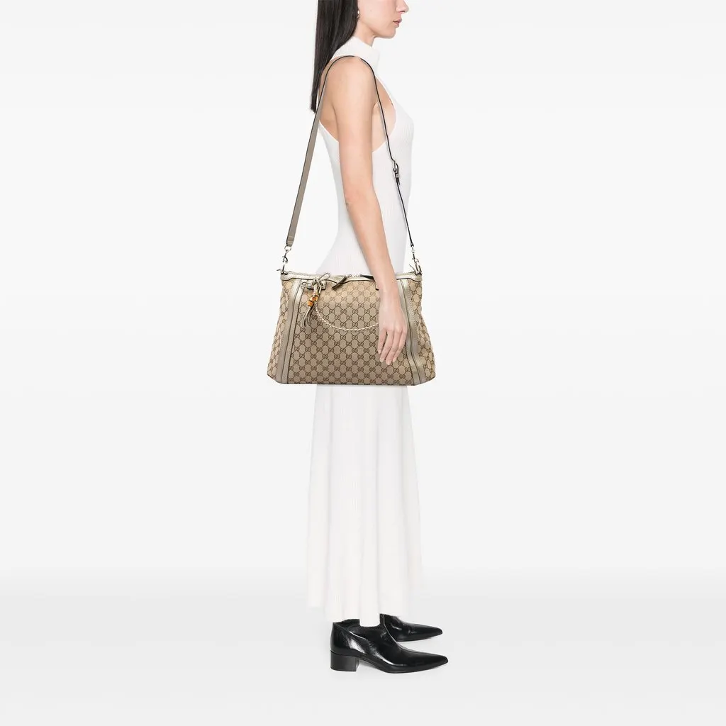 Gucci GG Canvas Bella Satchel Beige Very good - Box View