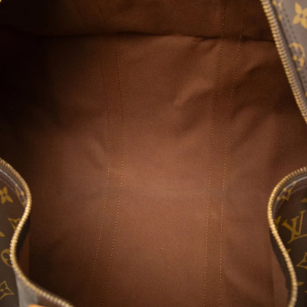 Louis Vuitton Monogram Keepall 50 Brown Canvas Good - Model View