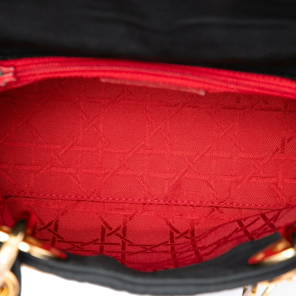 Dior Mini Nylon Microcannage Lady Dior Black Polyamide Very good - Model View