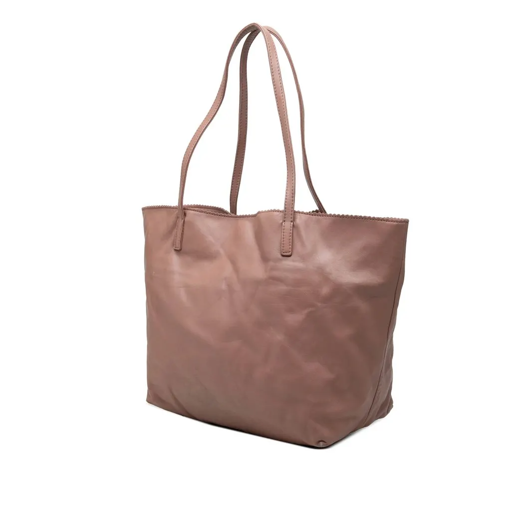 Loewe Leather Anagram Tote Pink Leather Good - Back View