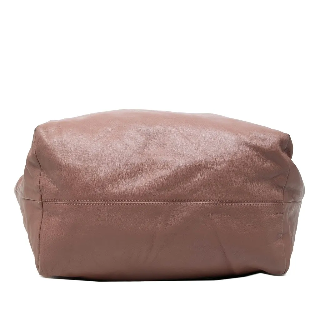 Loewe Leather Anagram Tote Pink Leather Good - Inside View