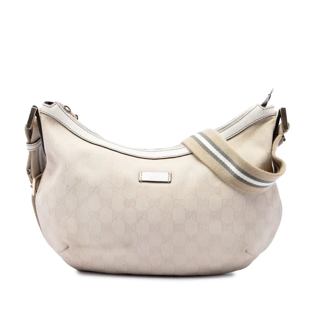 Gucci GG Canvas Web Crossbody Beige Canvas Very good - Front View