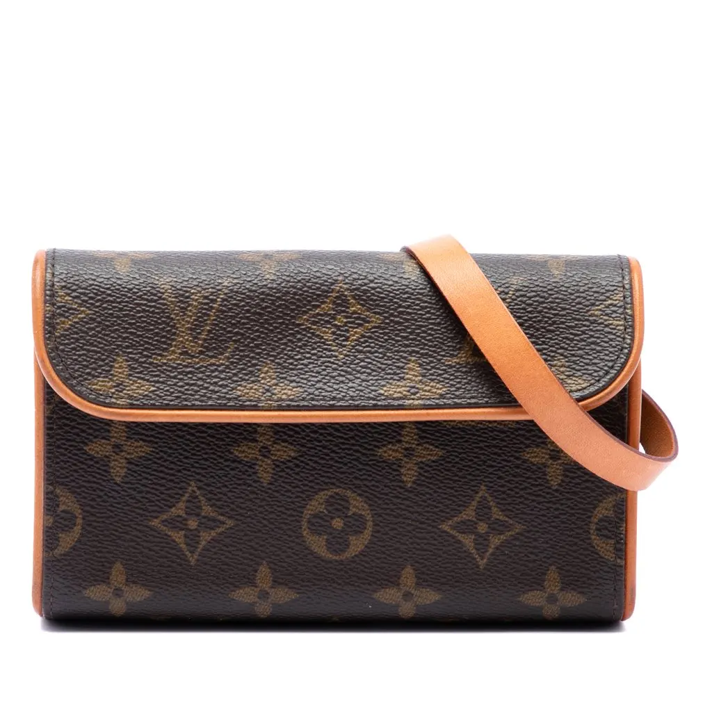 Louis Vuitton Monogram Pochette Florentine Brown Very good - Front View