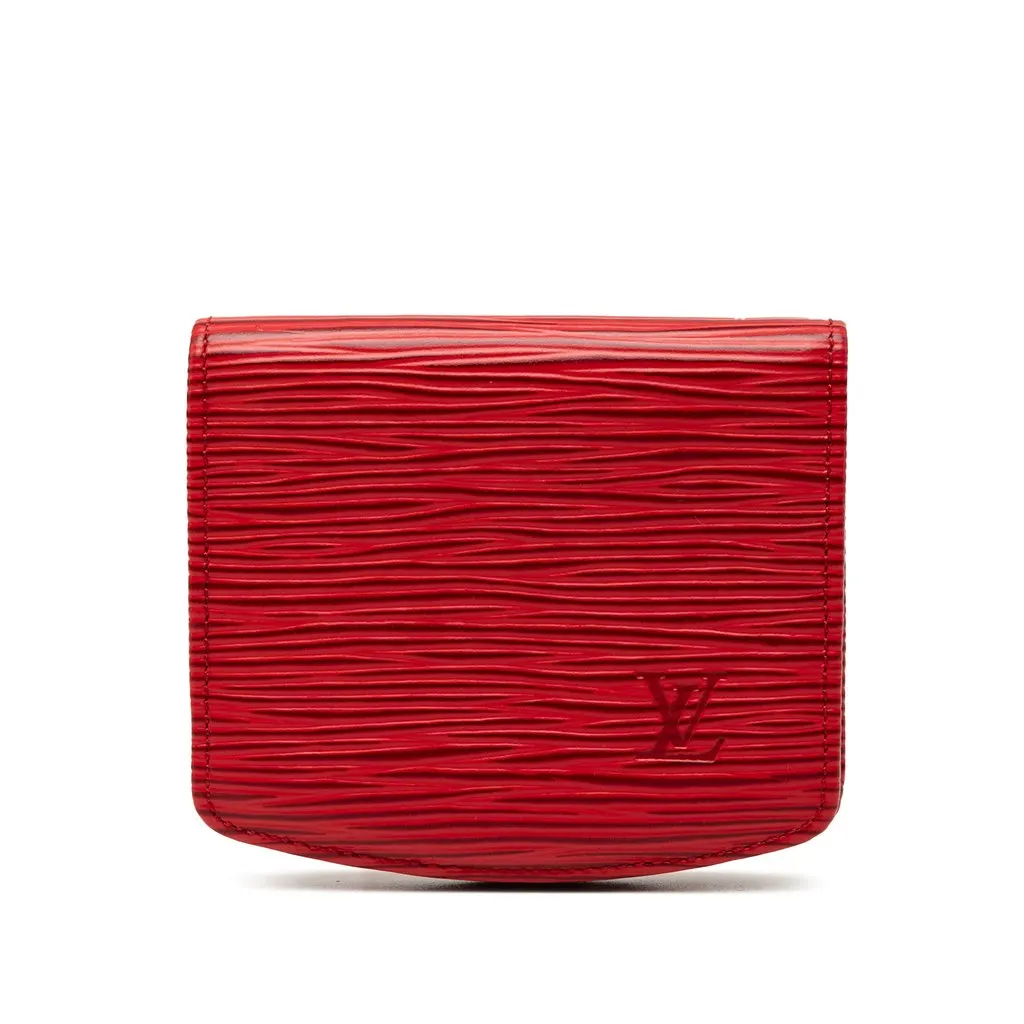 Louis Vuitton Epi Coin Pouch Red Leather Good - Front View
