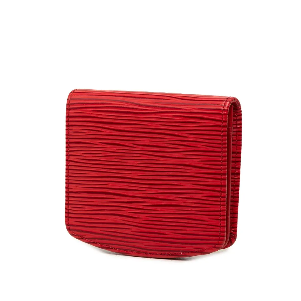 Louis Vuitton Epi Coin Pouch Red Leather Good - Back View