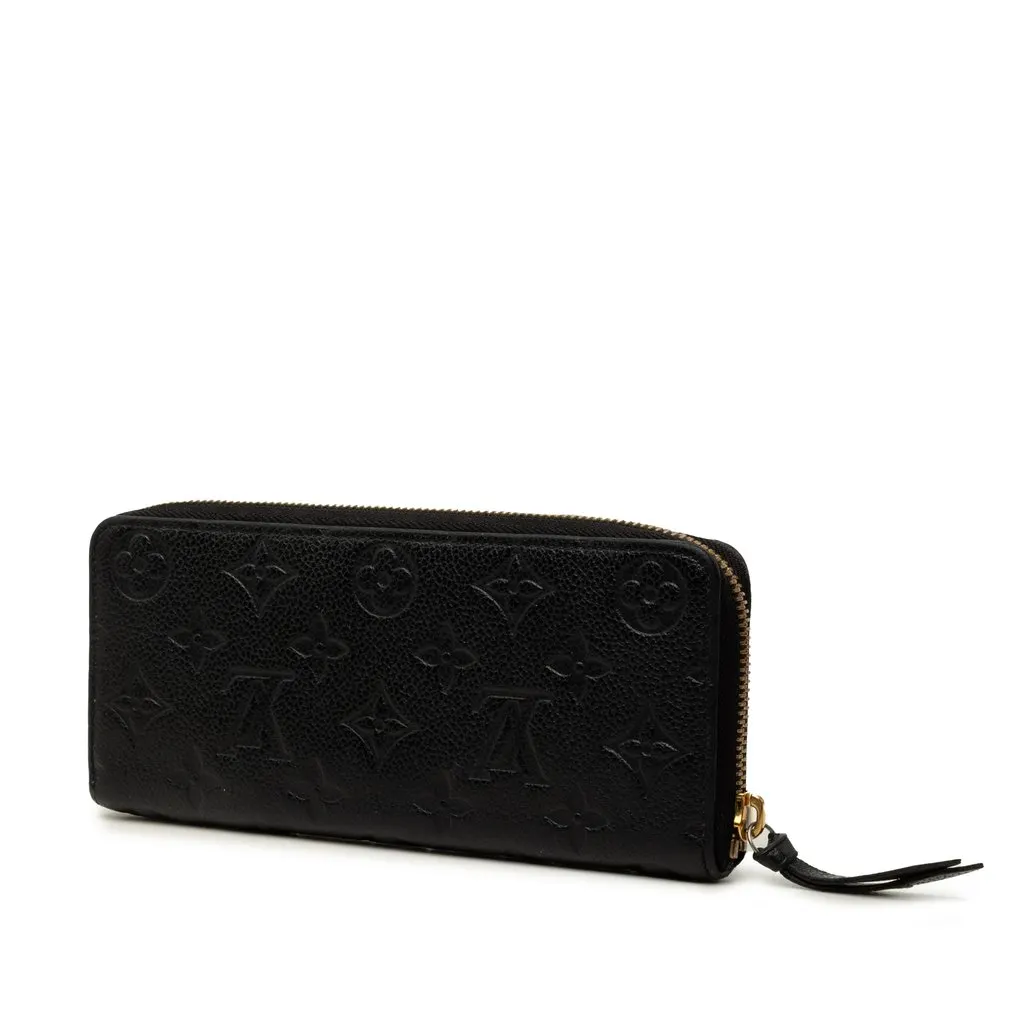 Louis Vuitton Monogram Empreinte Clemence Wallet Black Leather Very good - Back View