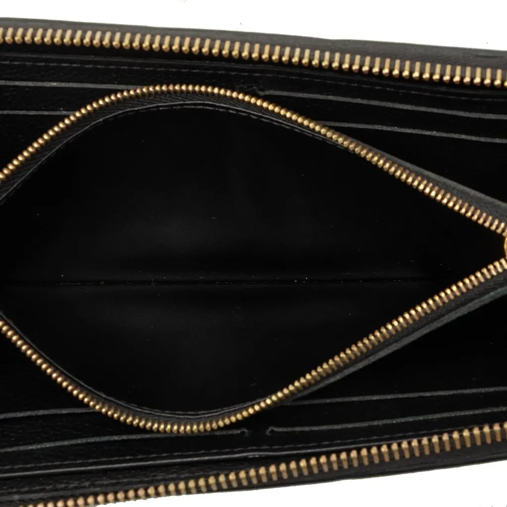 Louis Vuitton Monogram Empreinte Clemence Wallet Black Leather Very good - Model View