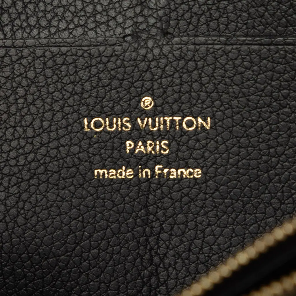 Louis Vuitton Monogram Empreinte Clemence Wallet Black Leather Very good - Box View