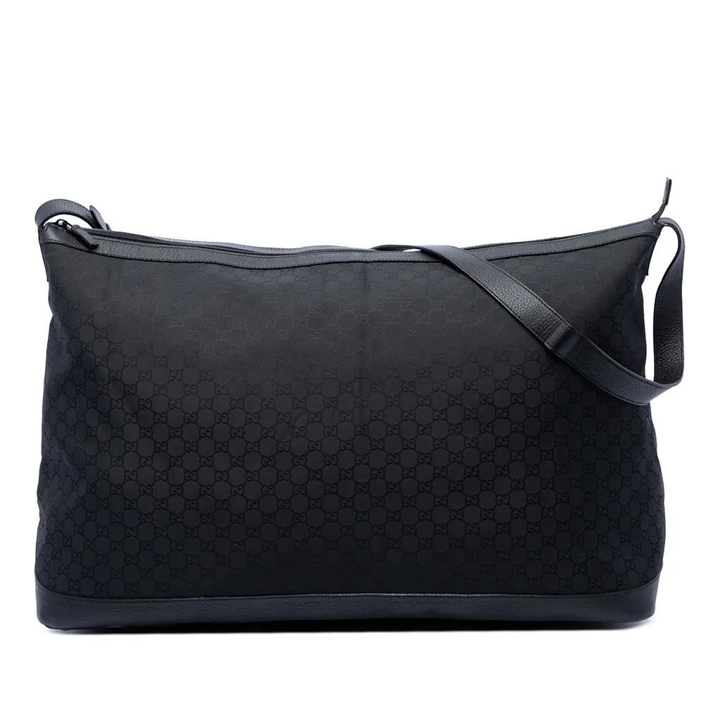 Gucci XL GG Nylon Travel Bag Black Very good - Front View