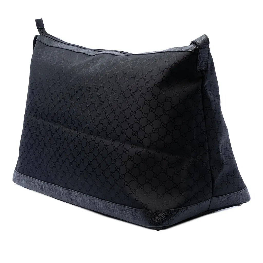 Gucci XL GG Nylon Travel Bag Black Very good - Back View