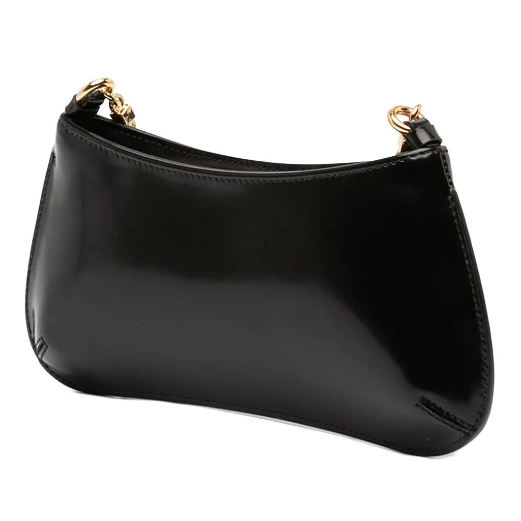 Jacquemus Patent Le Petit Bisou Chain Shoulder Bag Black Leather Very good - Back View