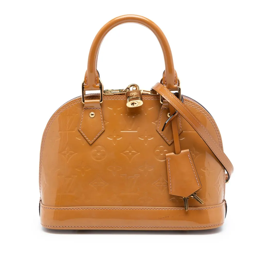 Louis Vuitton Monogram Vernis Alma BB Brown Leather Very good - Front View