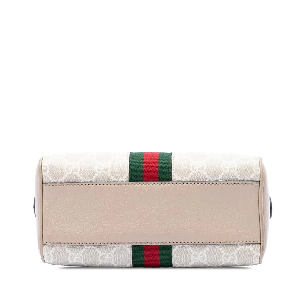 Gucci Mini GG Supreme Web Ophidia Satchel Beige Good - Inside View