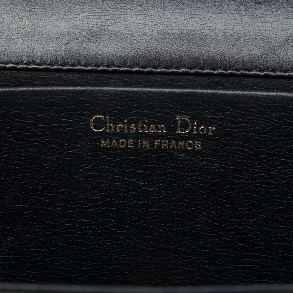 Dior Leather Chain Crossbody Black Leather Very good - Box View