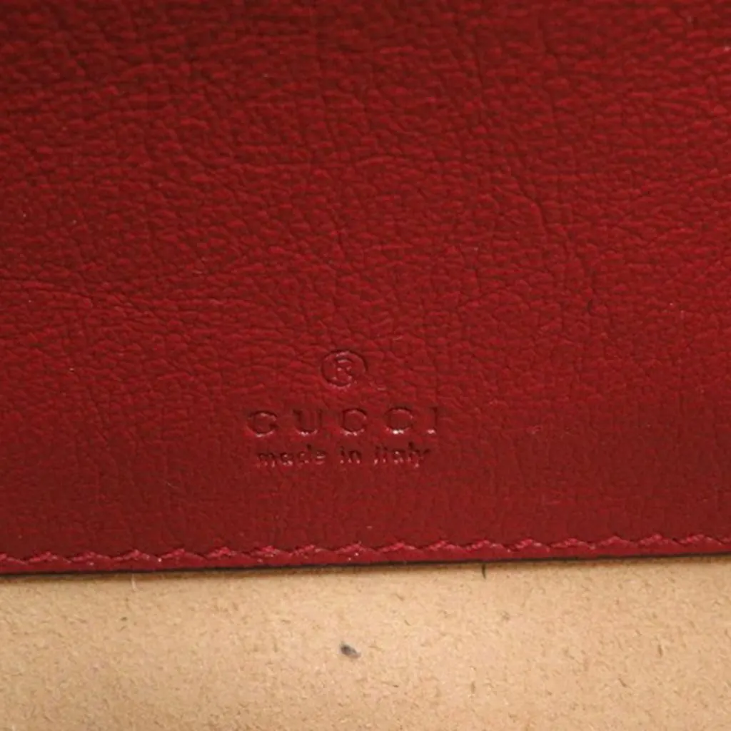 Gucci Mini Calfskin Rajah Web Chain Crossbody Red Leather Very good - Box View