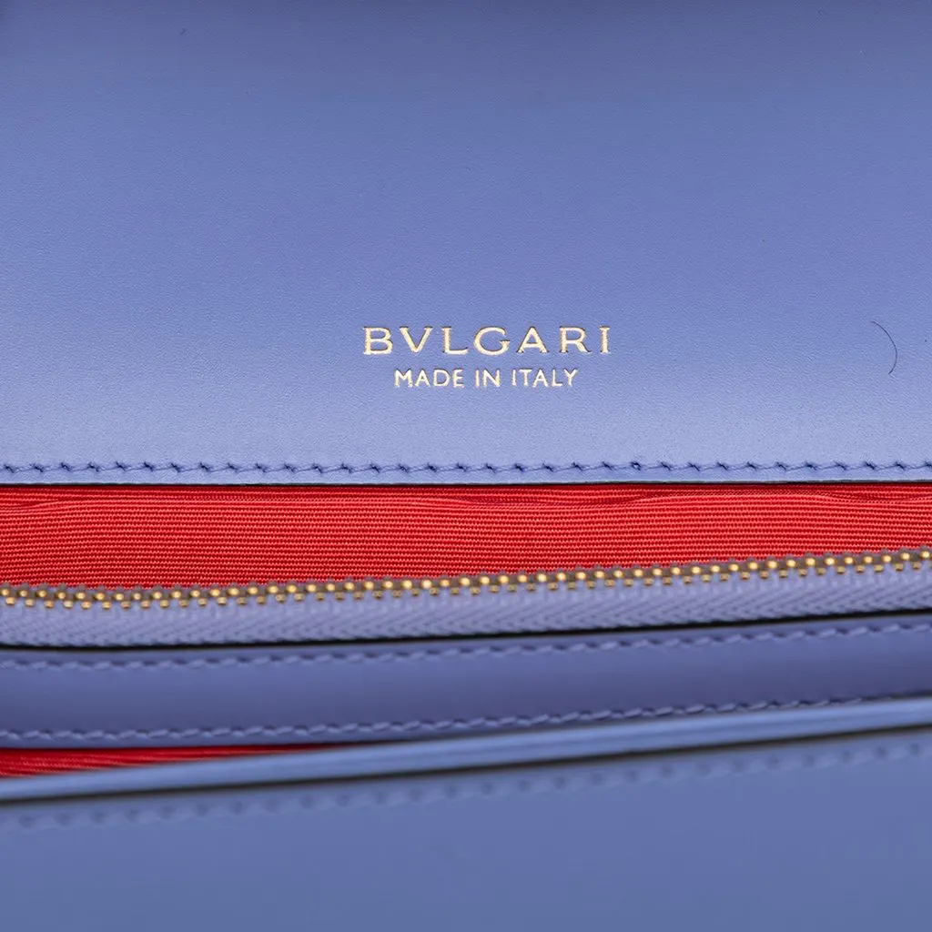 Bvlgari Calfskin Serpenti Forever Crossbody Purple Leather Very good - Box View