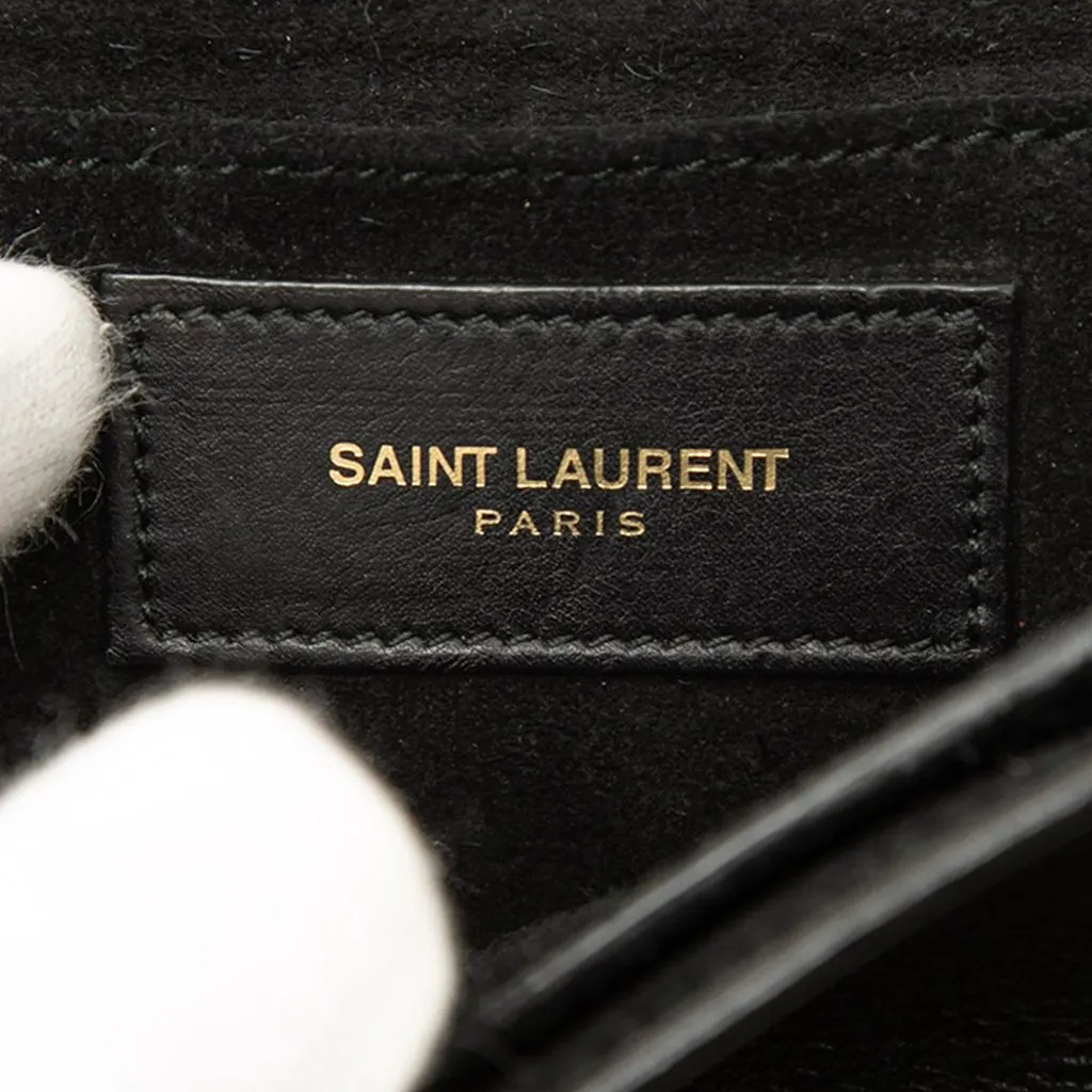 Saint Laurent Mini Leather Chyc Ligne Crossbody Black Leather Good - Box View