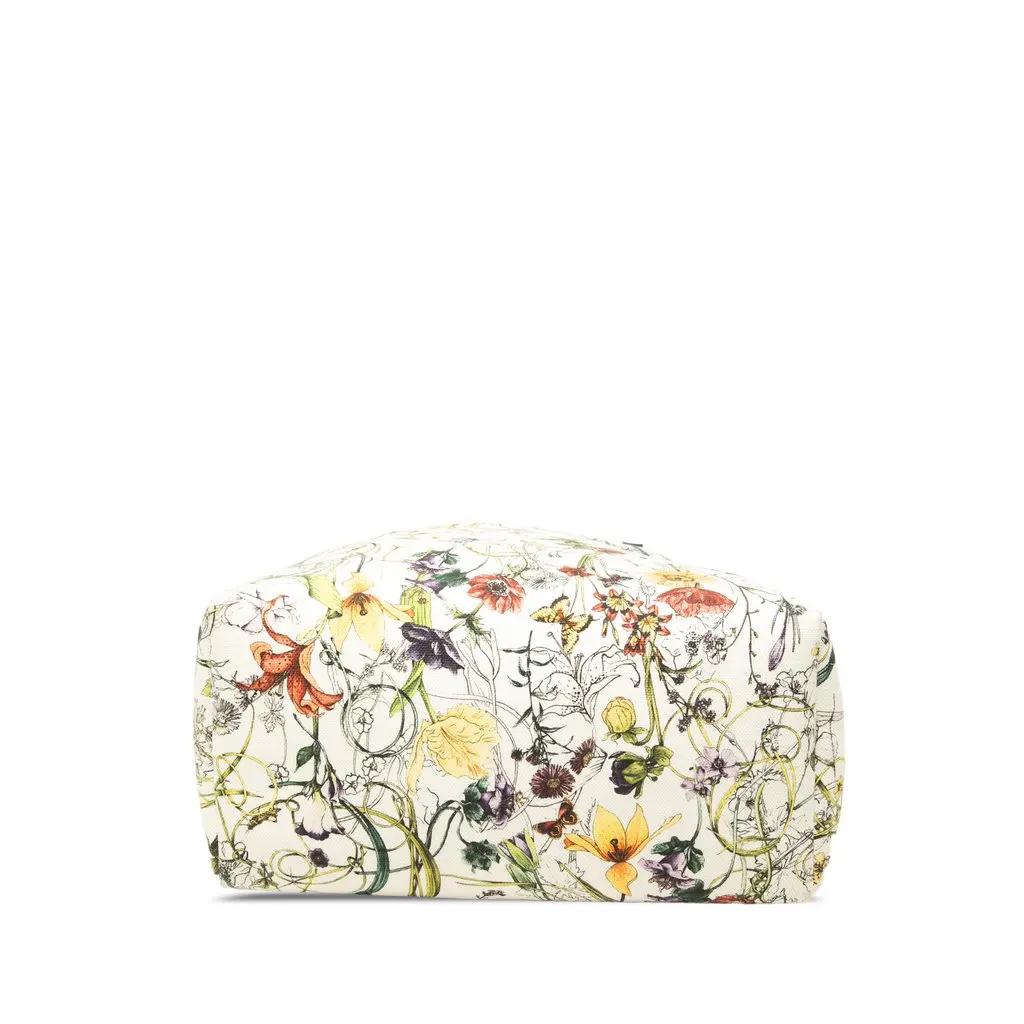 Gucci Canvas Flora Tote White Canvas Very good - Inside View
