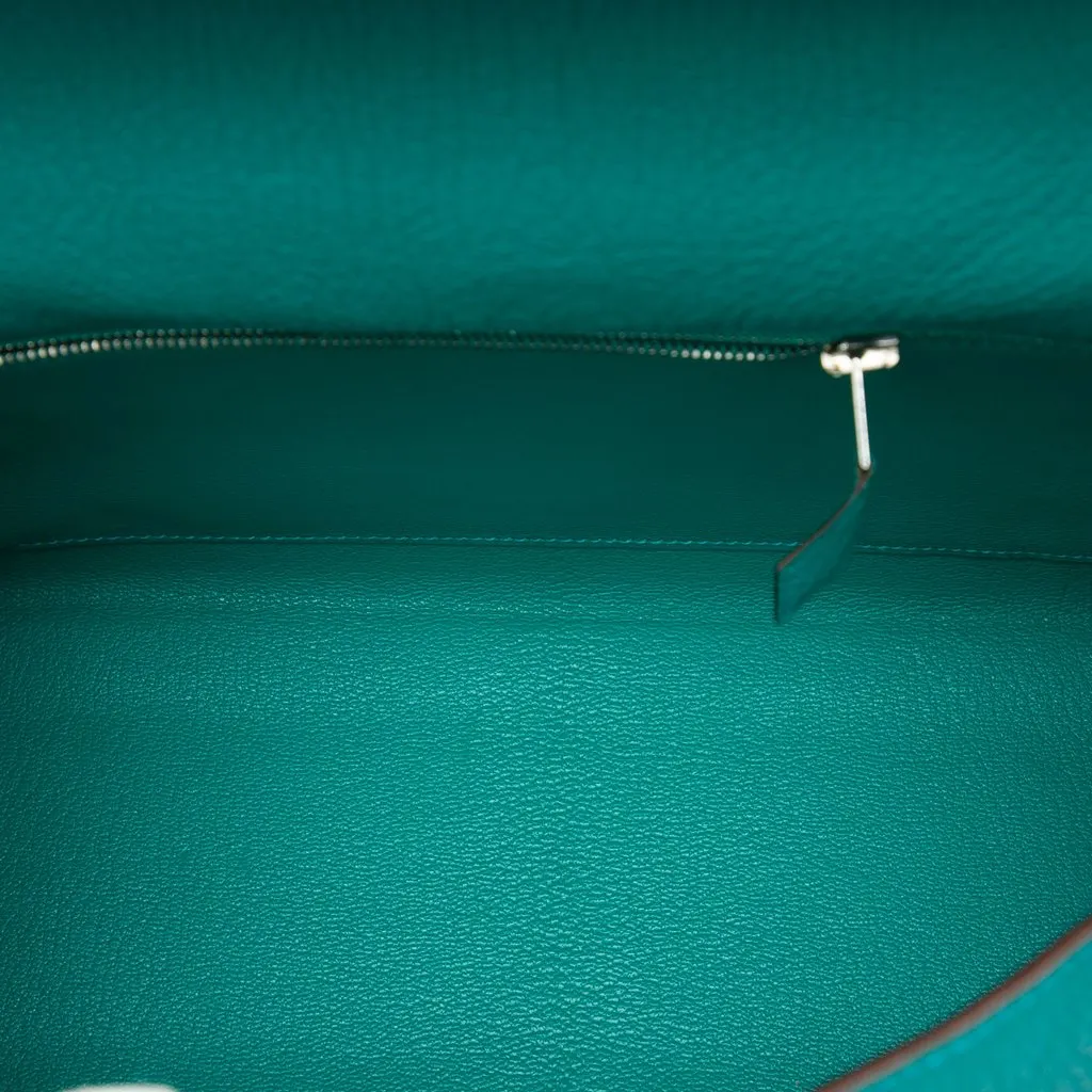 Hermès Clemence Kelly II Retourne 28 Blue Leather Very good - Model View