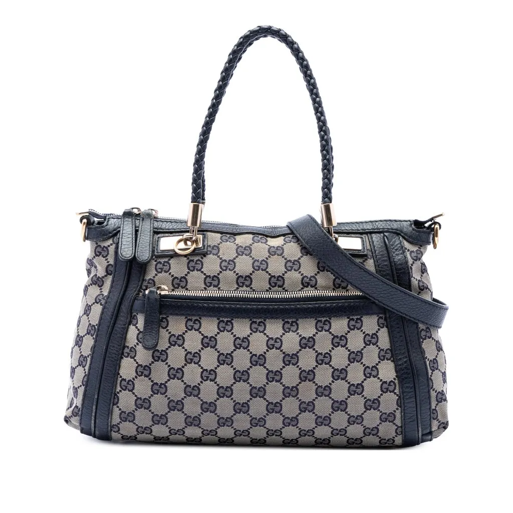 Gucci GG Canvas Bella Satchel Beige Very good - Front View