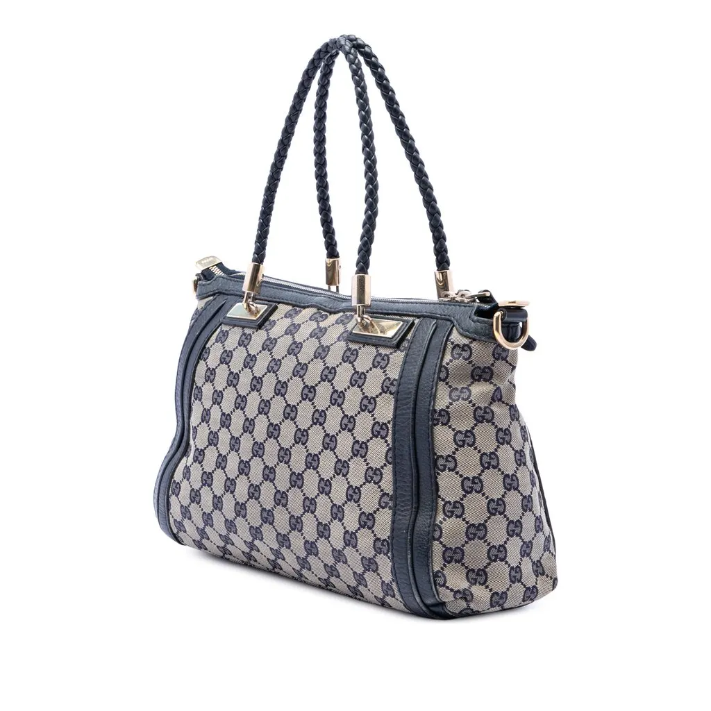 Gucci GG Canvas Bella Satchel Beige Very good - Back View