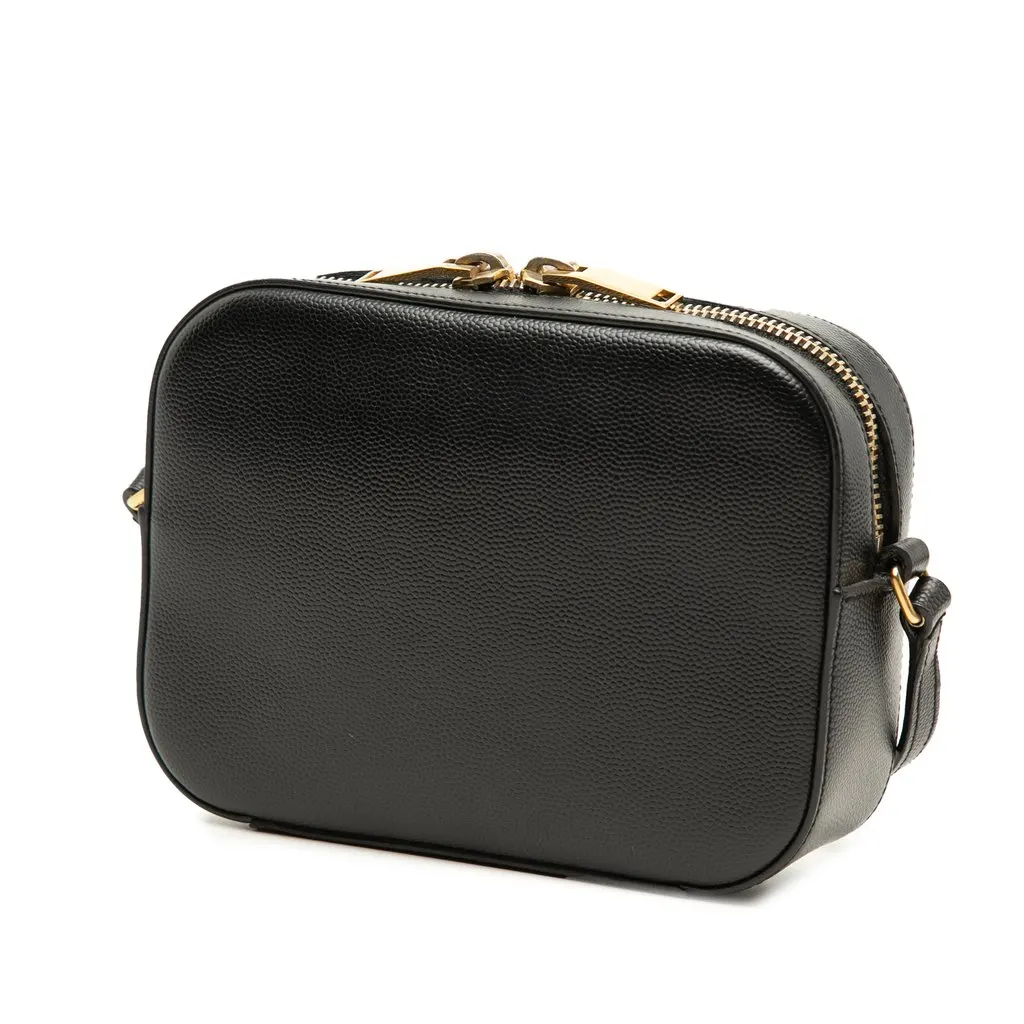Saint Laurent Small Grain De Poudre Classic Monogram Camera Bag Black Leather Very good - Back View