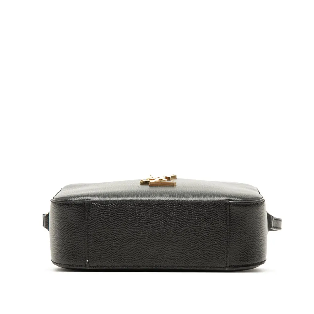 Saint Laurent Small Grain De Poudre Classic Monogram Camera Bag Black Leather Very good - Inside View