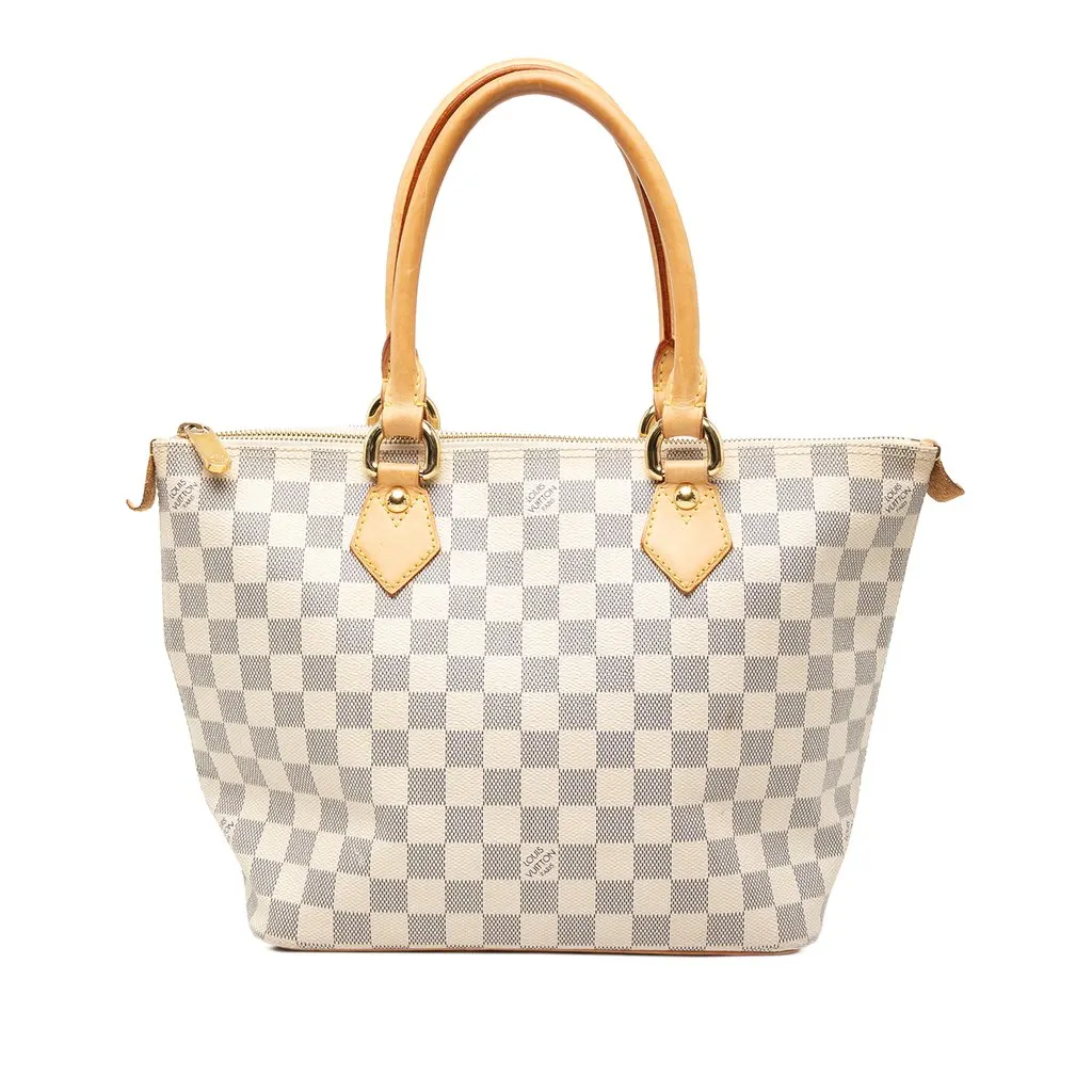 Louis Vuitton Damier Azur Saleya PM White Very good - Front View