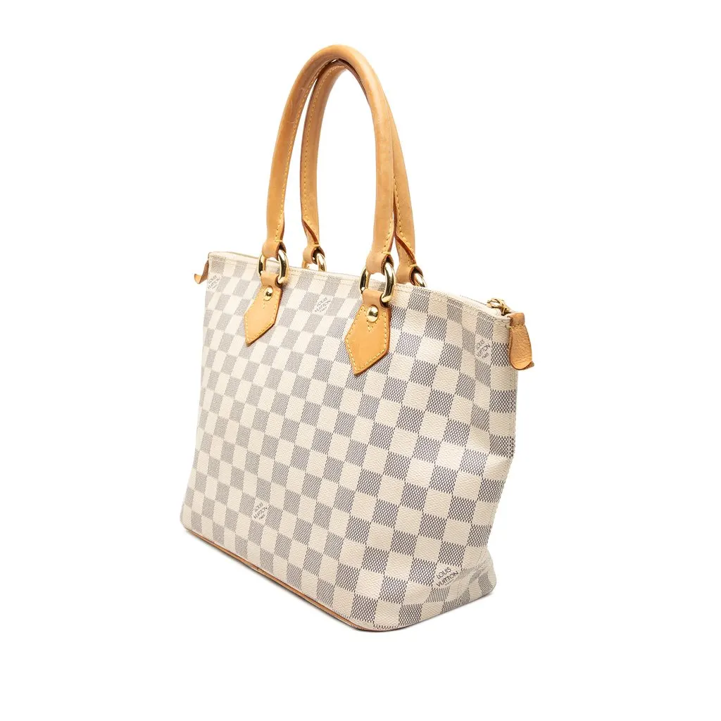 Louis Vuitton Damier Azur Saleya PM White Very good - Back View