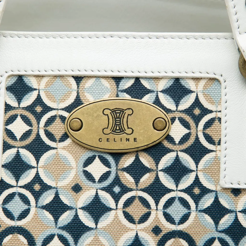 Celine Printed Canvas Tote White Very good - Box View