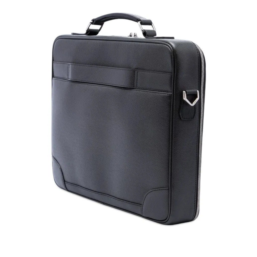Louis Vuitton Taiga Porte Ordinateur Odessa Black Leather Very good - Back View