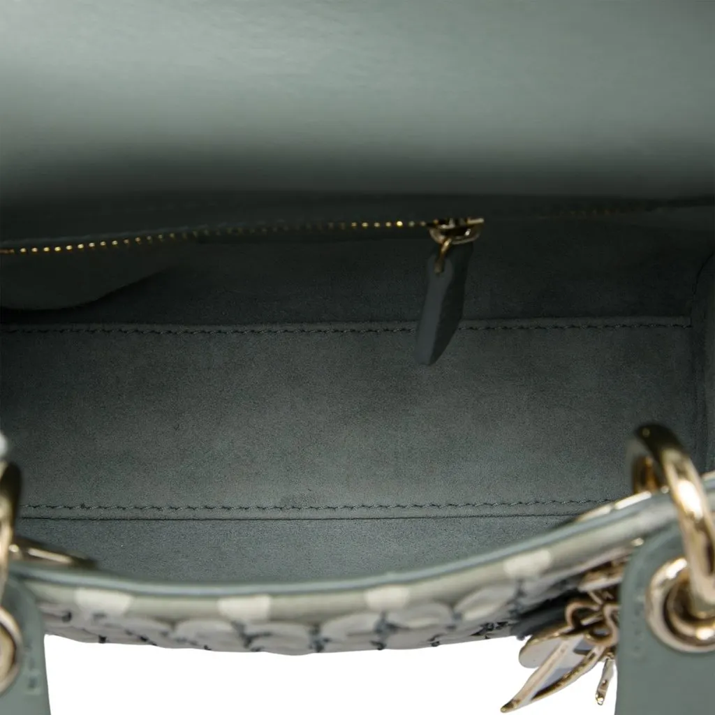 Dior Mini Suede Stone And Beads Lady Dior MultiColor Leather Very good - Model View