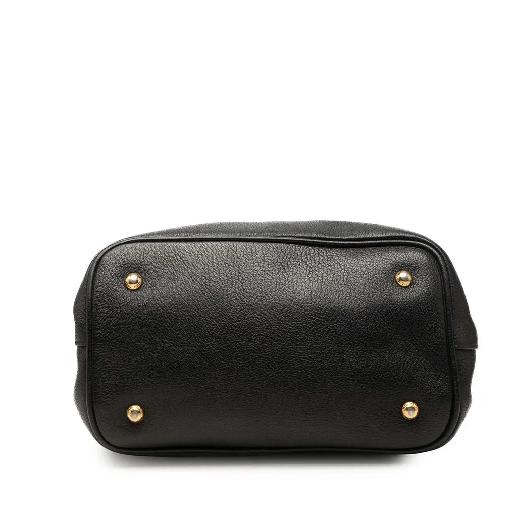 Miu Miu Goatskin Madras Satchel Black Leather Very good - Inside View