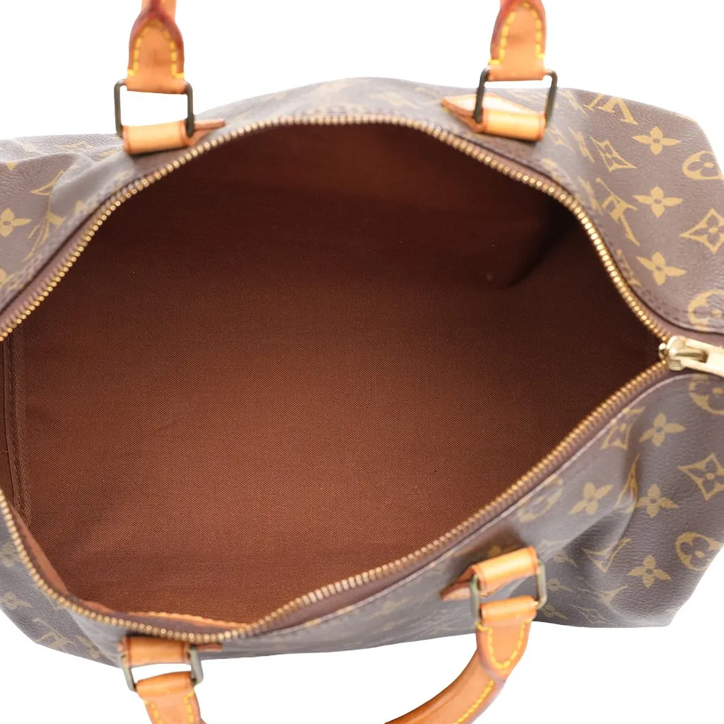 Louis Vuitton Monogram Speedy 35 Brown Good - Model View