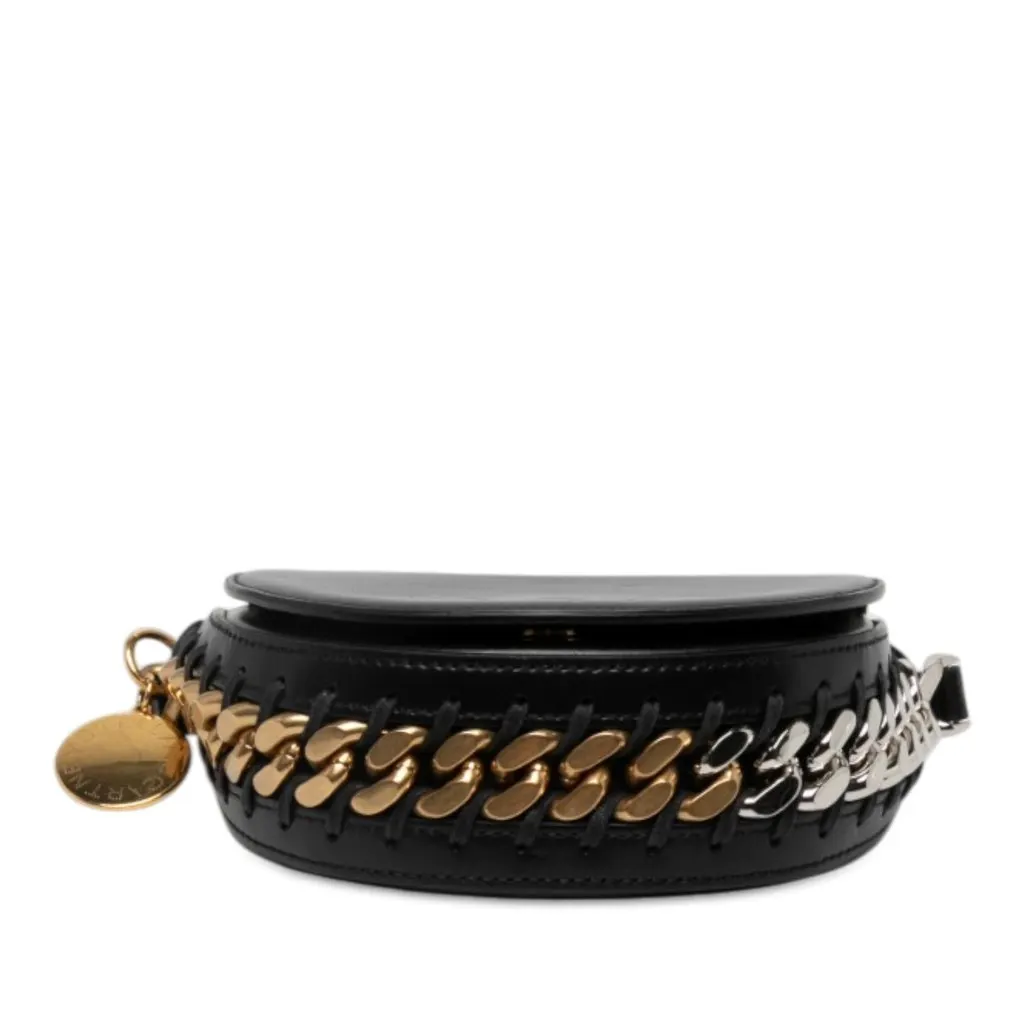 Stella McCartney Small Faux Leather Frayme Flap Crossbody Black Polyester Very good - Inside View